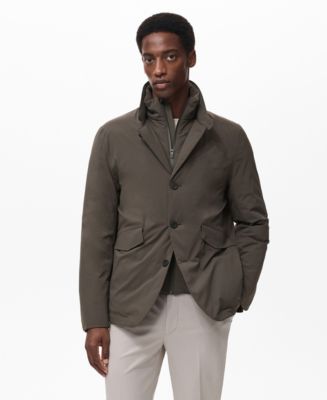 Mango Men's Waterproof Thermolite Pockets Jacket - Macy's