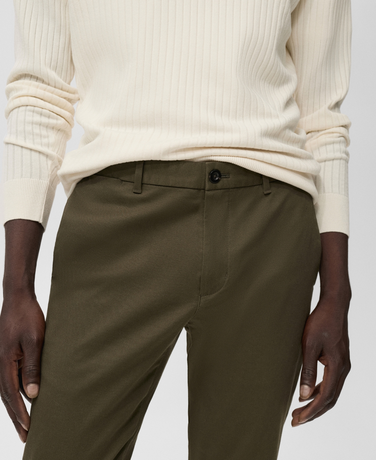 Mango Men's Barna Slim-Fit Twill Chino Pants