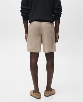 Men's Linen-Cotton Blend 9.29" Bermuda Shorts