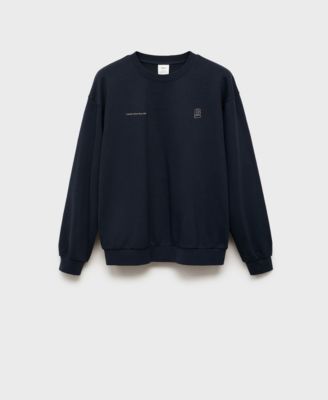 Men's Regular-Fit Cotton Text Sweatshirt