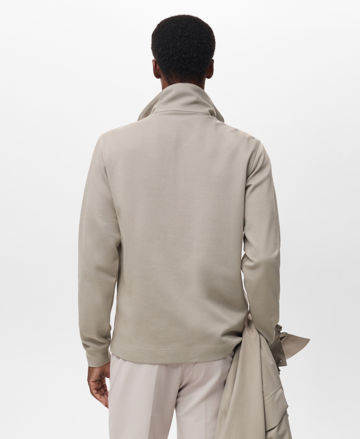 Mango Men's Regular-Fit Zipper Technical Sweatshirt