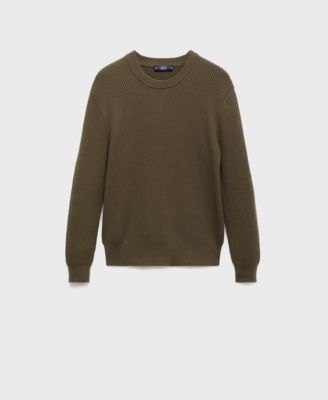 Men's Fine Rib-Knit Cotton Sweater