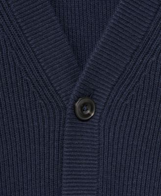 Men's Ribbed Knitted Buttons Cardigan