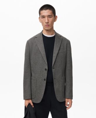 MANGO - Men's Slim Fit Microstructure Blazer