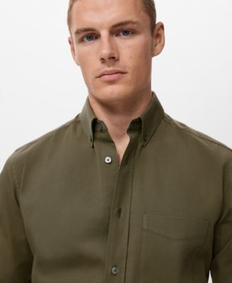 Men's Cotton Regular Fit Pocket Shirt