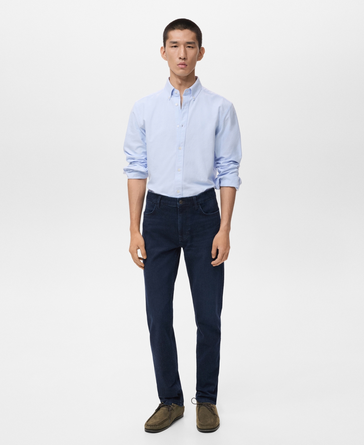 Mango Men's Patrick Slim-Fit Dark-Wash Jeans