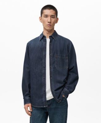MANGO - Men's Pocket Denim Overshirt