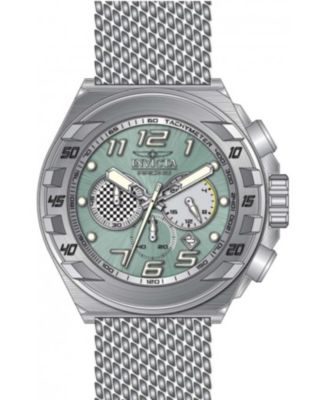 Men's 47202 Invicta Racing Quartz Chronograph Silver, Light Grey, Turquoise Dial Watch