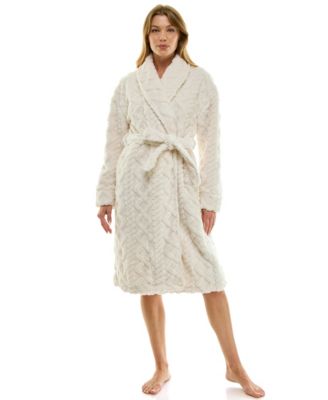 Women's Textured Shawl Collar Robe