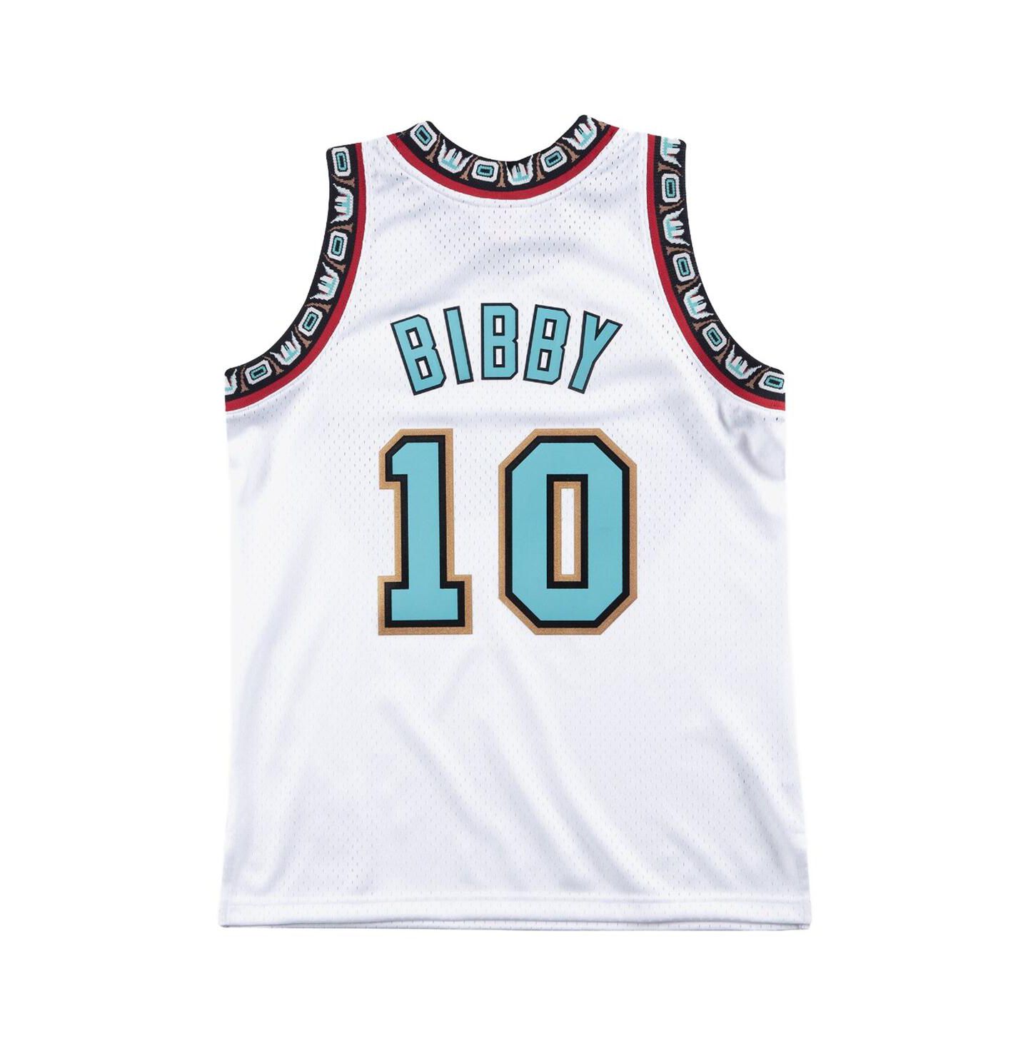 Мужской топ Mitchell & Ness Mitchell Ness Mike Bibby White Vancouver Grizzlies 1998/99 Hardwood Classics Swingman Jersey — фото 3