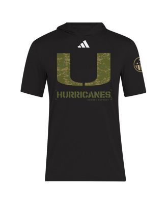 Men's Black Miami Hurricanes 2025 Military Appreciation AEROREADY T-Shirt