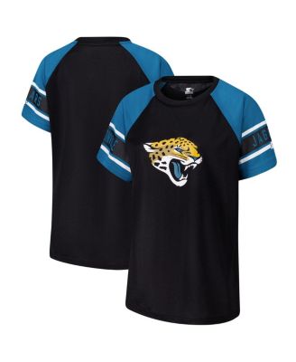 Starter - Women's Black Jacksonville Jaguars 1st Rounder Color Block Raglan Top