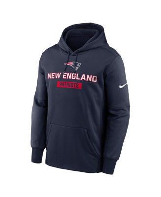 Men's Navy New England Patriots Toss Sweep Performance Pullover Hoodie