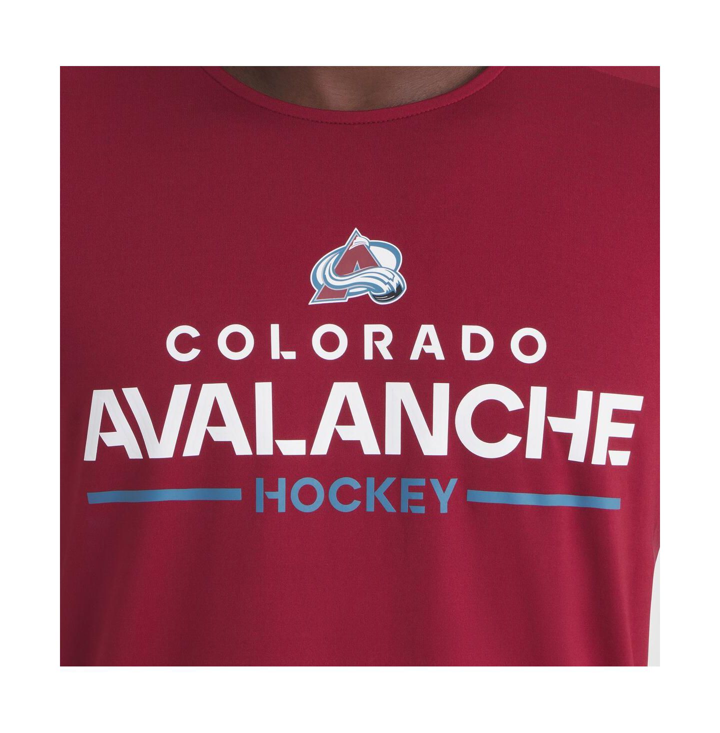 Мужская футболка Fanatics Burgundy Colorado Avalanche Authentic Pro Rink Tech — фото 4