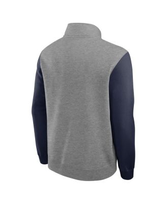 Men's Heather Gray Auburn Tigers Club Fleece Half-Zip Pullover Sweatshirt