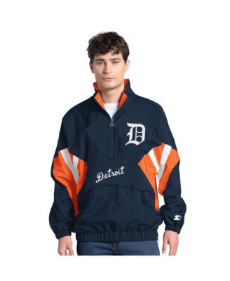 Starter - Men's&nbsp;Navy Detroit Tigers Cooperstown Chief Half-Zip Pullover