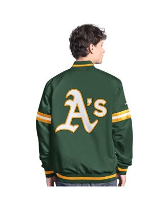 Men's&nbsp;Green Athletics Scout Full-Snap Varsity Jacket