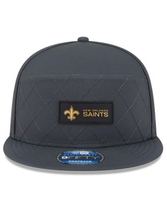 Men's Charcoal New Orleans Saints 2025 Sideline Cold Weather Split Panel 9FIFTY Snapback Hat