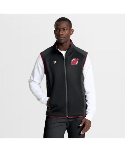 Мужской жилет Fanatics Black New Jersey Devils Authentic Pro Rink Full-Zip Vest