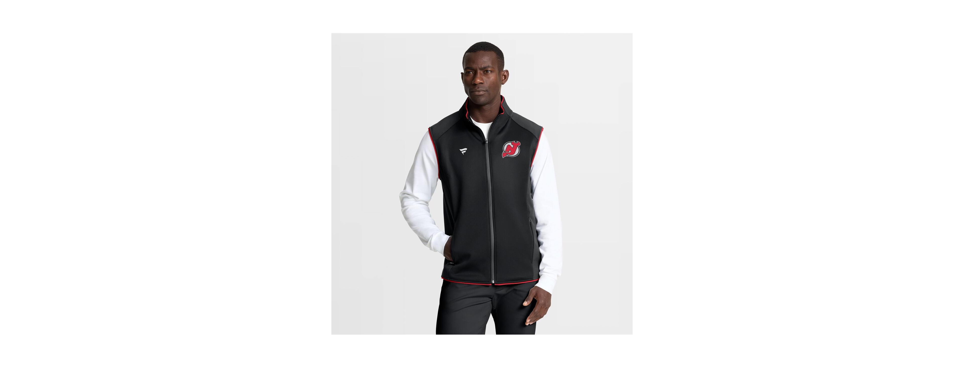 Fanatics Men's Black New Jersey Devils Authentic Pro Rink Full-Zip Vest