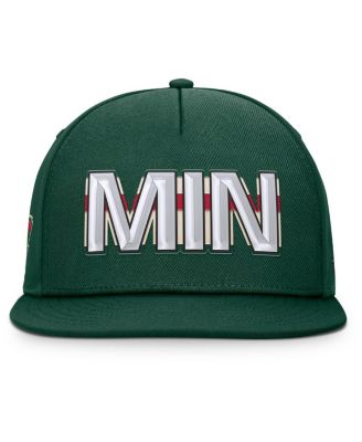 Men's Green Minnesota Wild Authentic Pro Rink Team Code Snapback Hat
