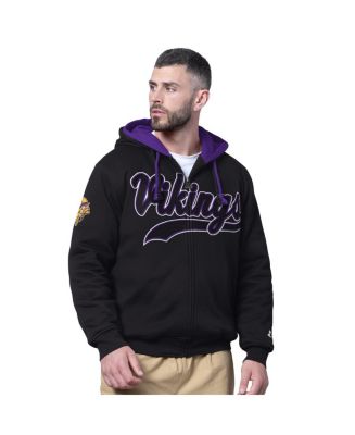 Starter Men's Black Minnesota Vikings Big Shot Full-Zip Double