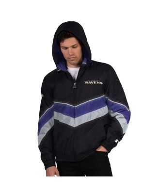 Starter - Men's Black/Purple Baltimore Ravens Thursday Night Gridiron Full-Zip Jacket