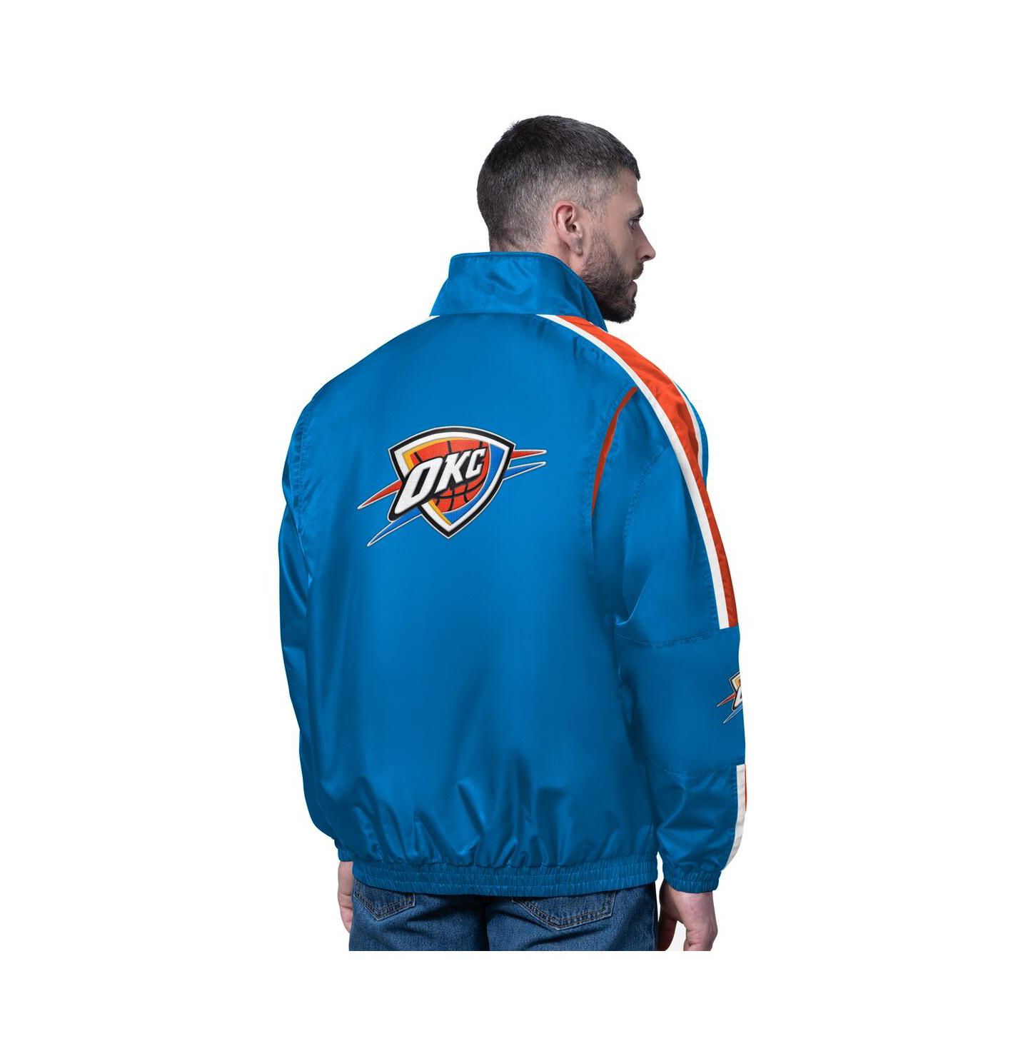 Мужская куртка Starter Blue Oklahoma City Thunder Freestyle Lightweight Full-Zip — фото 2