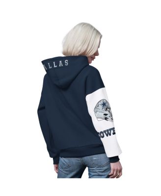 Women's Navy Dallas Cowboys 4th Down Full-Zip Hoodie