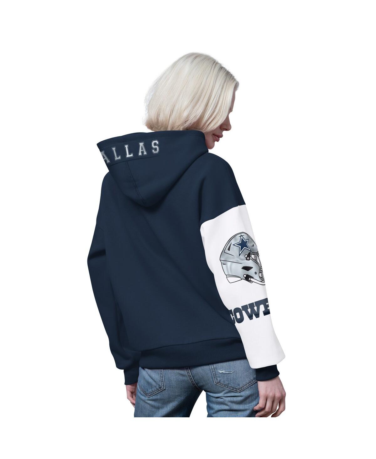 Starter Women's Navy Dallas Cowboys 4th Down Full-zip Hoodie In Blue