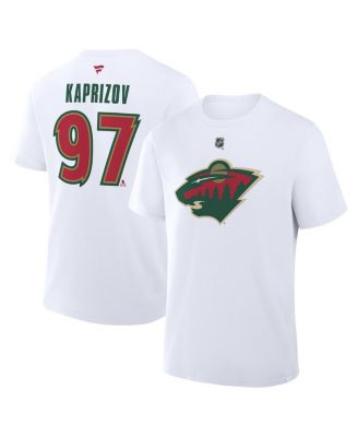 Fanatics - Men's Kirill Kaprizov White Minnesota Wild 25th Anniversary Alternate Authentic Stack Name Number T-Shirt