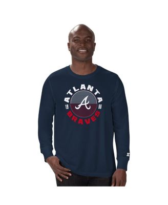 Starter - Men's Navy Atlanta Braves Halftime Long Sleeve T-Shirt