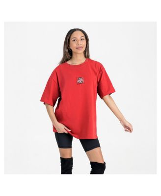 Women's Scarlet Ohio State Buckeyes Oversized Back at Ya T-Shirt