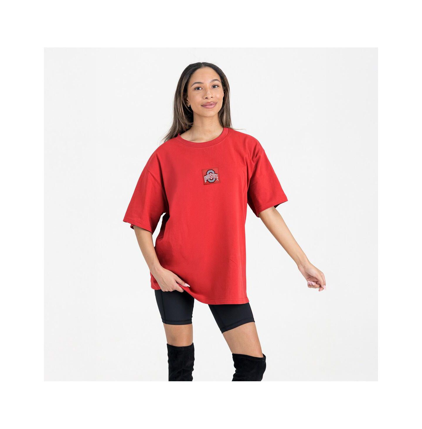 Женская футболка Gameday Couture Scarlet Ohio State Buckeyes Oversized Back at Ya — фото 1