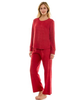 Women's 2-Piece Long-Sleeve Crewneck Top and Pants Set