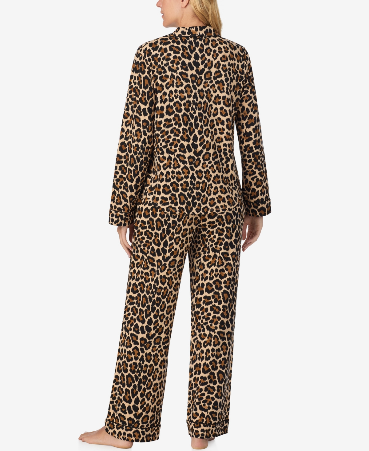 Kate Spade Women's 2-piece Sleepwear Long-sleeve Top And Pajama Pants Set In Brown