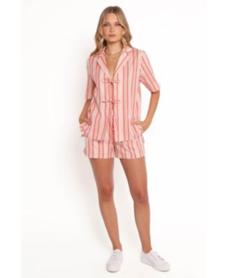 Women's Aaliyah Shorts - Pink Stripe