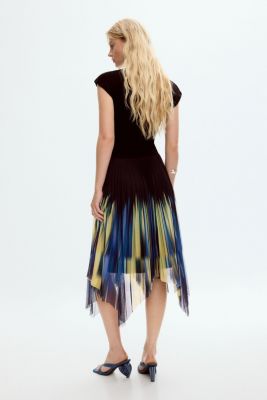 Women's Asymmetric combined dress