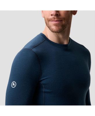 Men's Cedars RWS Merino Mid-Wt Baselayer Crew Top Midweight Long Underwear Tops