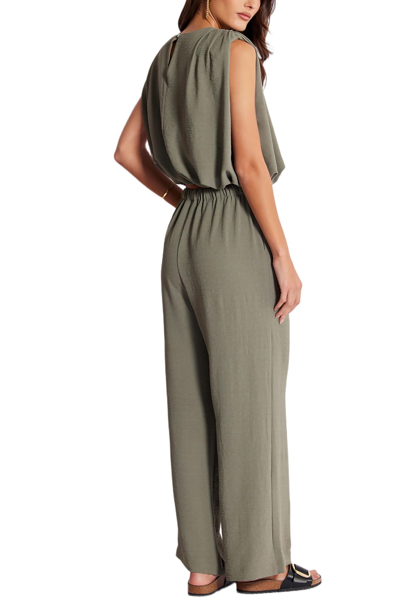 Женские брюки Bishop + Young Serafina Olive Drawstring, цвет: Оливковый — фото 4