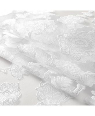 Moroccan Accents by 1 Piece Rod Pocket Clipped Elegant Sheer Curtain Panel - Beige