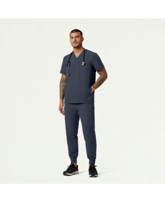 Big & Tall Plus-Size Platt 3-Pocket Classic V-Neck Scrub Top