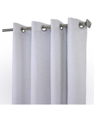 Ventura Blackout Grommet Curtain Panel Pair Frame Your Windows with Subtle Slub Textured Motif Each 78" x 84" White