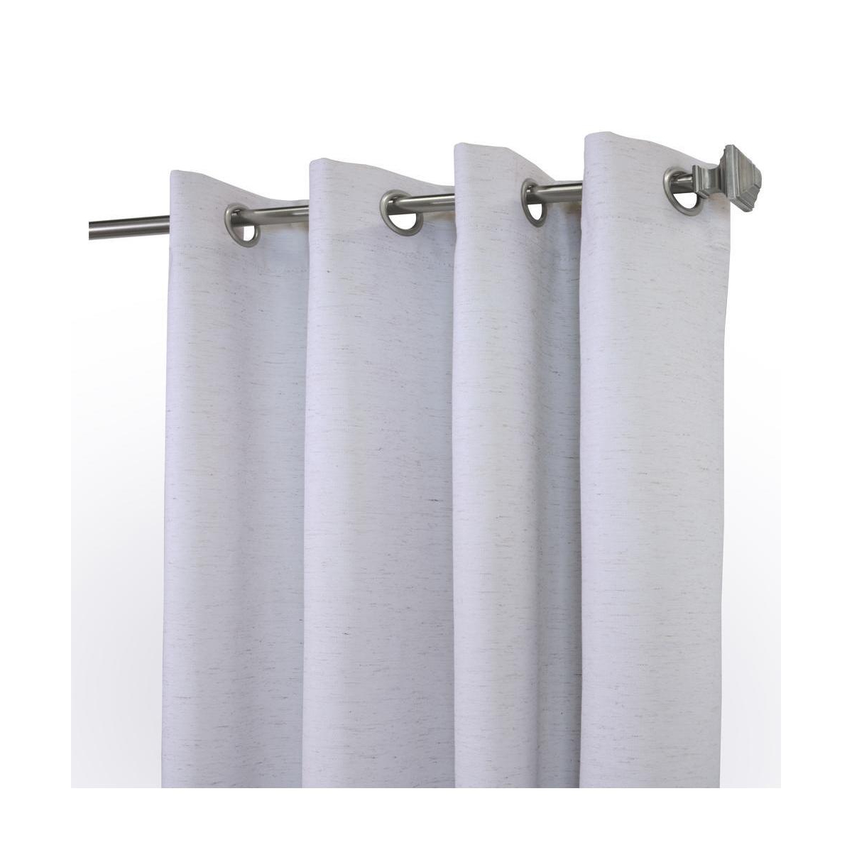 Thermaplus Ventura Blackout Grommet Curtain Panel Pair Frame Your Windows with Subtle Slub Textured Motif Each 78" x 84" White