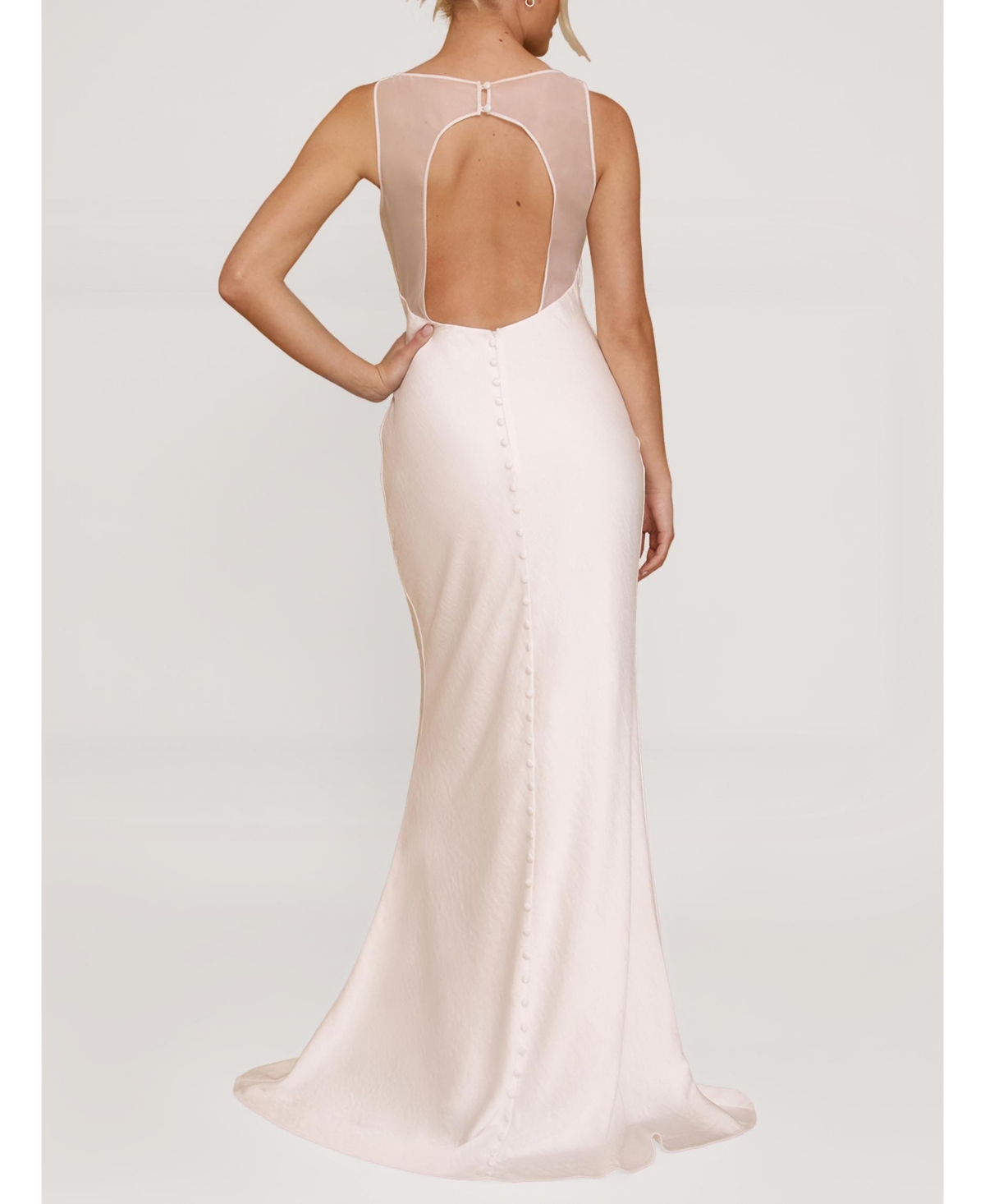 Six Stories Women's Clarise Organza Open Back Maxi Dress