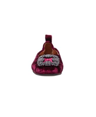 MINA Women's Glam Sparkly Medallion Ballet Flat