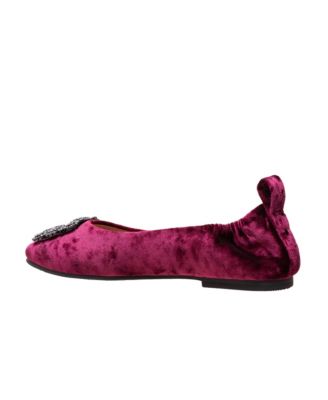 MINA Women's Glam Sparkly Medallion Ballet Flat