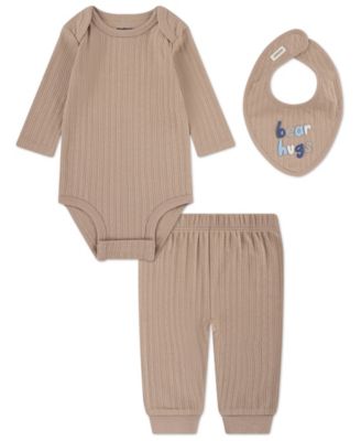 Huggies - Baby Boy 3-Piece Long-Sleeve Bodysuit, Pants and Bib Set