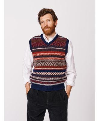 Fair Isle Slipover Wool Vest