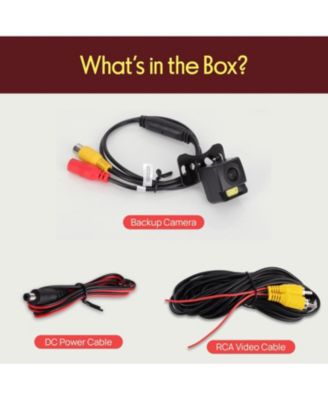 Rearview Back-Up Camera - Parking Reverse Cam with Distance Scale Line Display, Night Vision, Waterproof, PLCM11